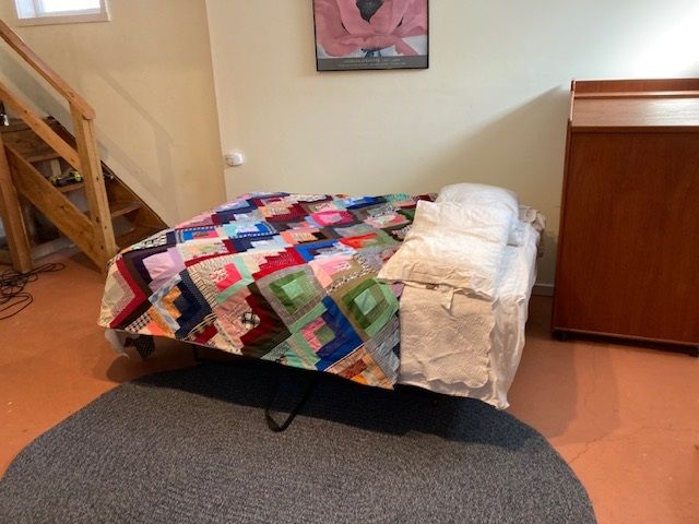 Basement Murphy bed open